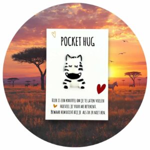 Pocket Hug knuffelzebra